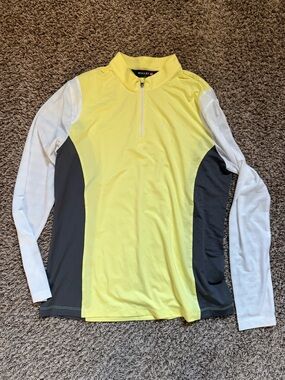 Millet Lightweight Yellow Quarter-Zip Long Sleeve Shirt